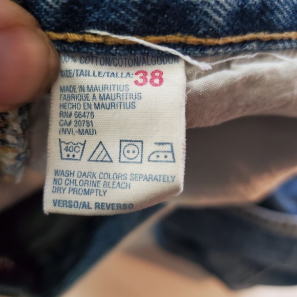 Tommy Hilfiger Jean Shorts Distressed Blue Medium Wash Men's W 38 - Picture 9 of 10